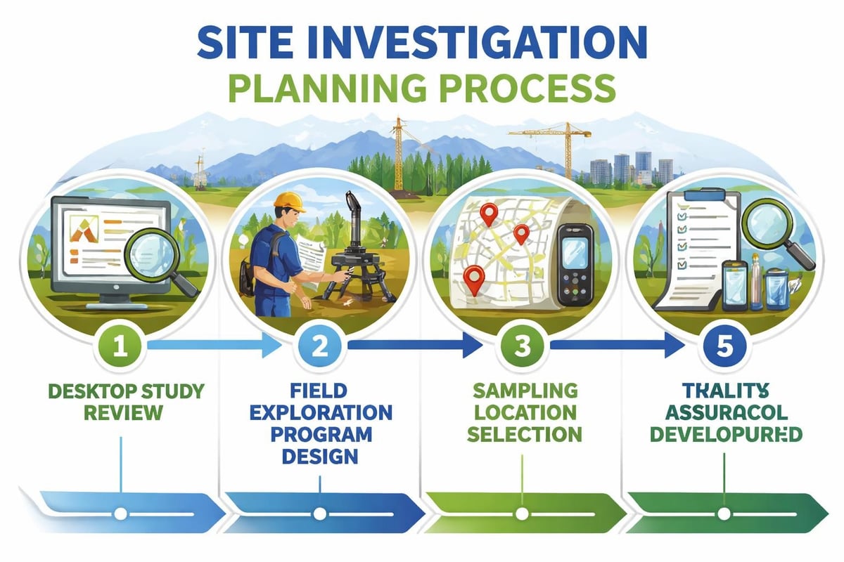 Geotechnical investigation planning workflow