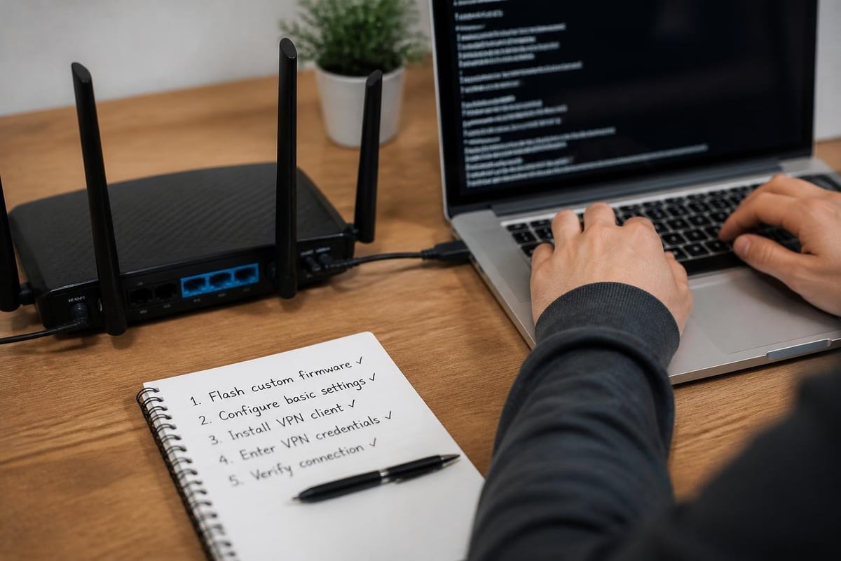 Router firmware VPN setup workflow