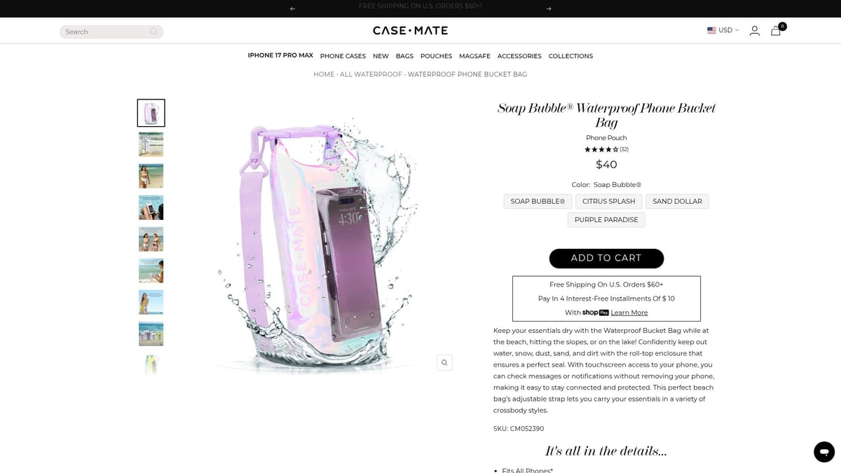 Top 7 Waterproof Phone Pouch Picks for 2025 Adventures - Case-Mate Waterproof Phone Bucket Bag