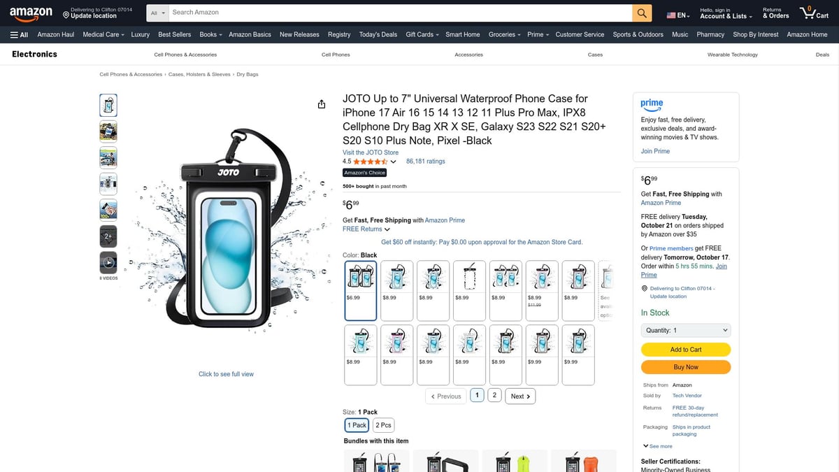 Top 7 Waterproof Phone Pouch Picks for 2025 Adventures - JOTO Universal Waterproof Phone Pouch