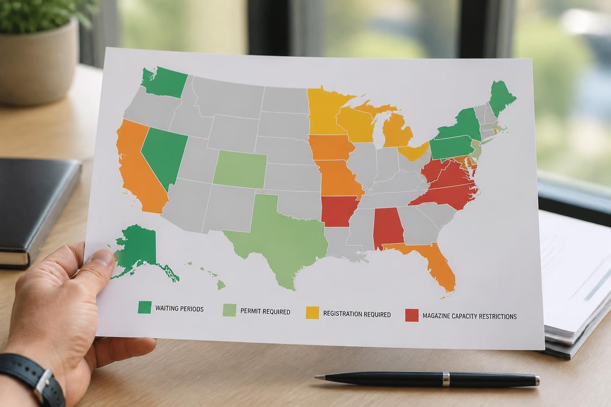 State firearm transfer requirements map