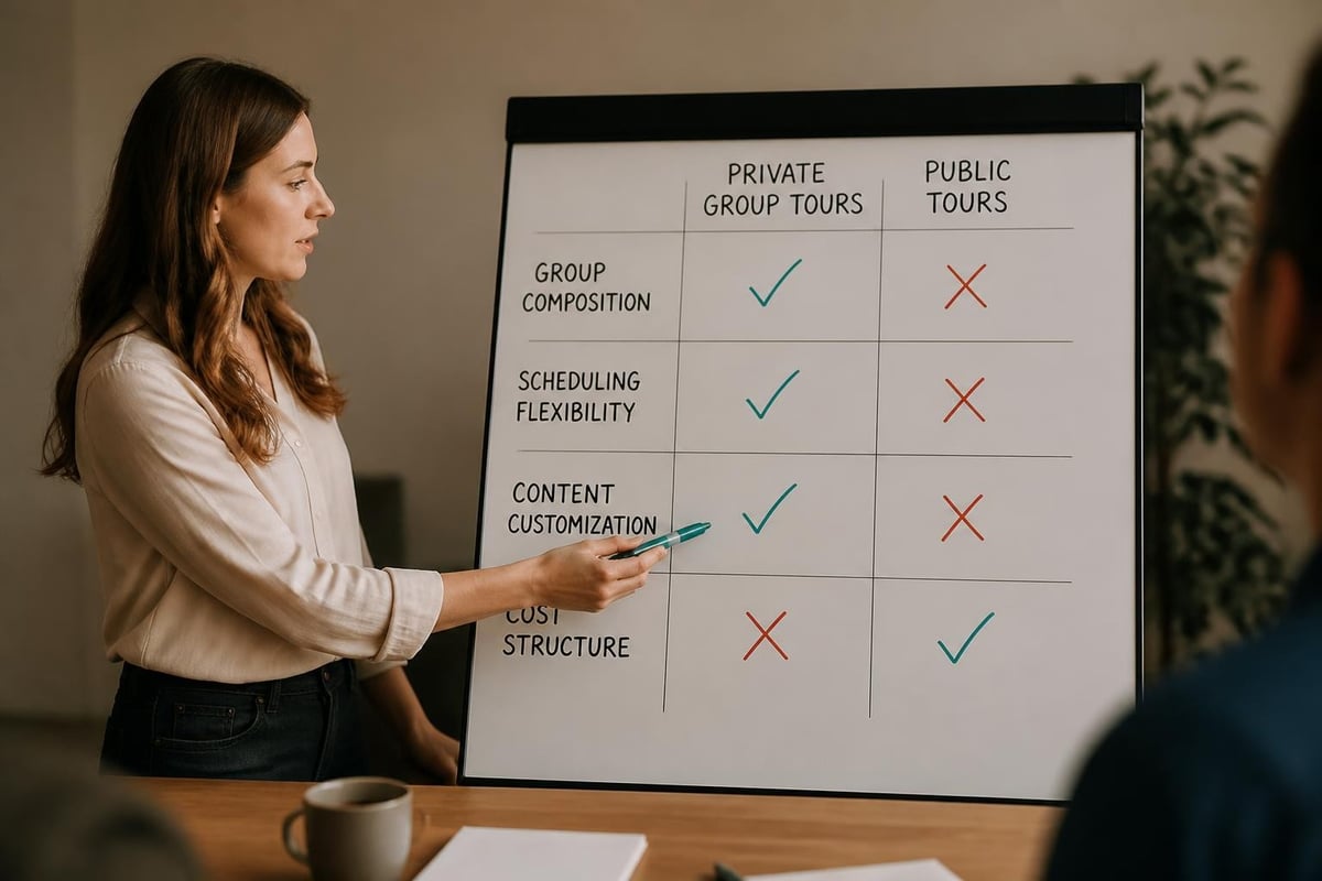 Private versus public tour differences