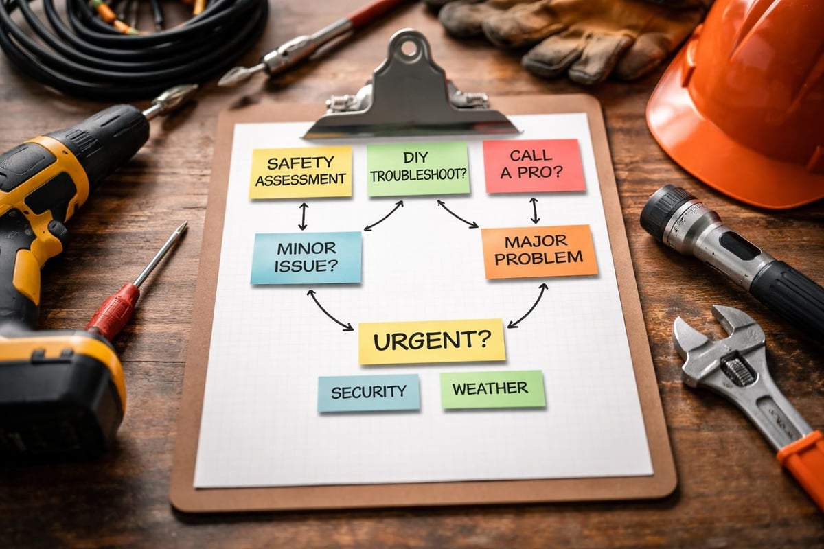 Emergency decision flowchart