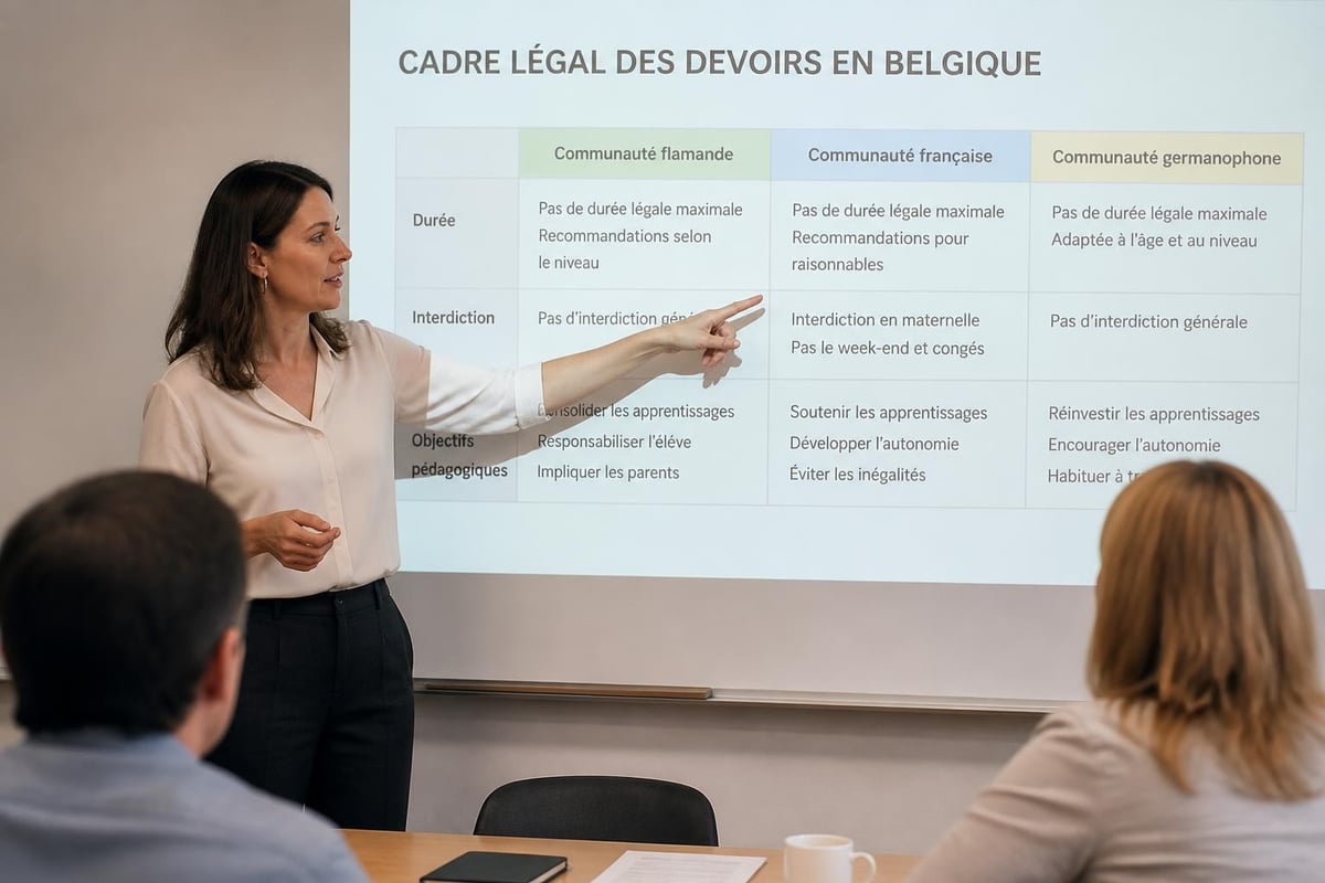 Cadre légal des devoirs en Belgique