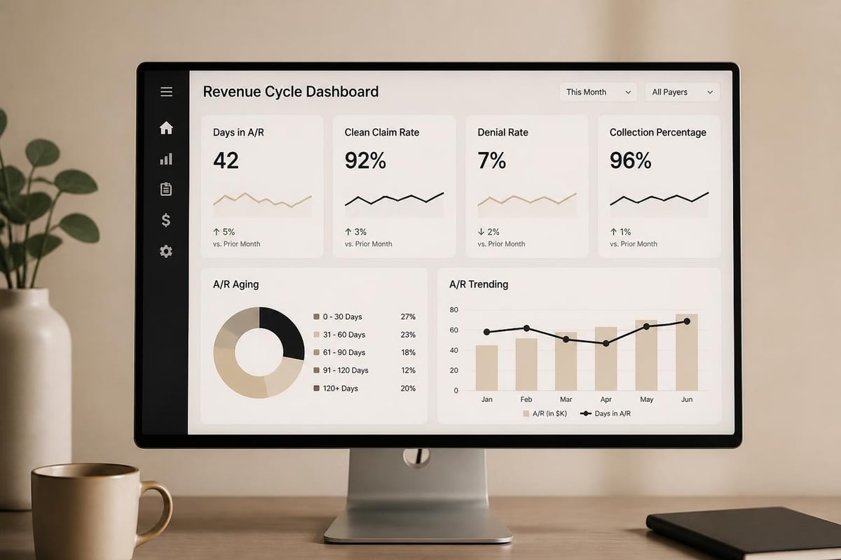 Revenue cycle performance dashboard