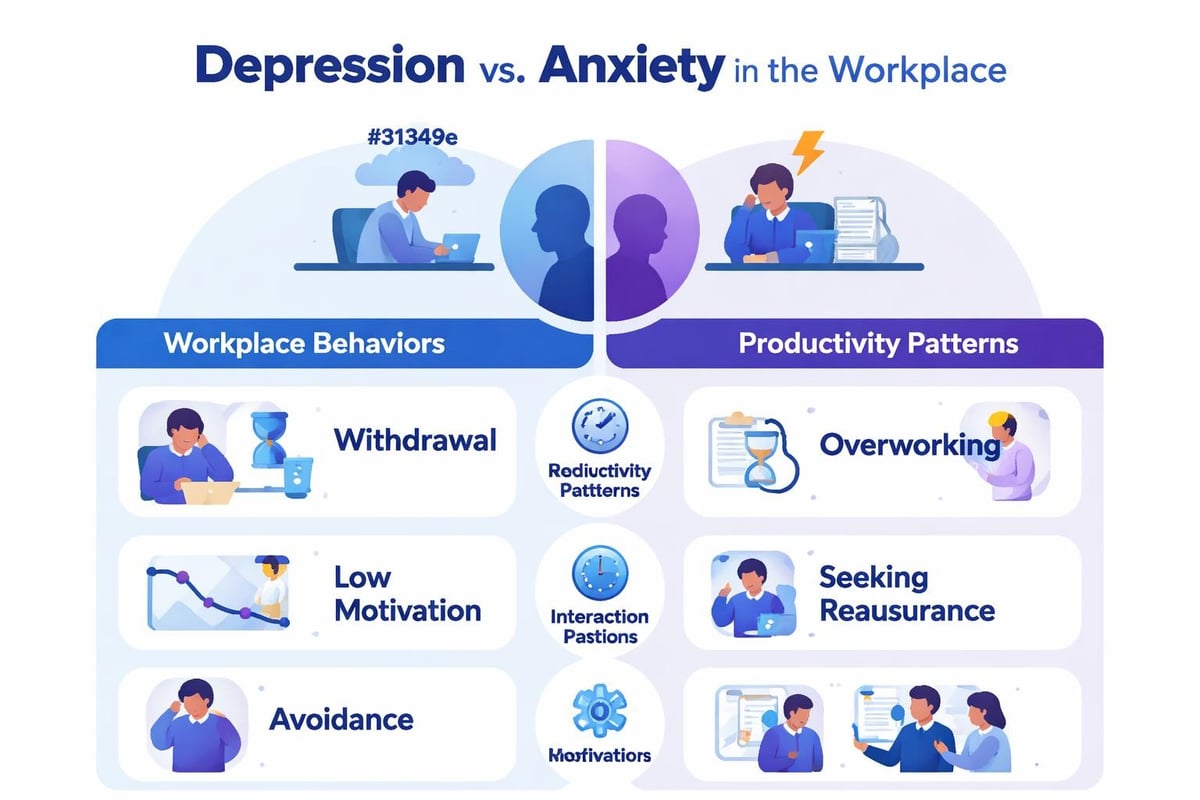Depression versus anxiety workplace manifestations
