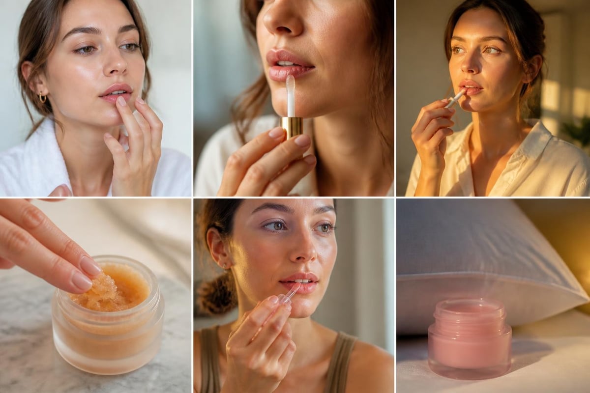 Three-step Korean lip care routine