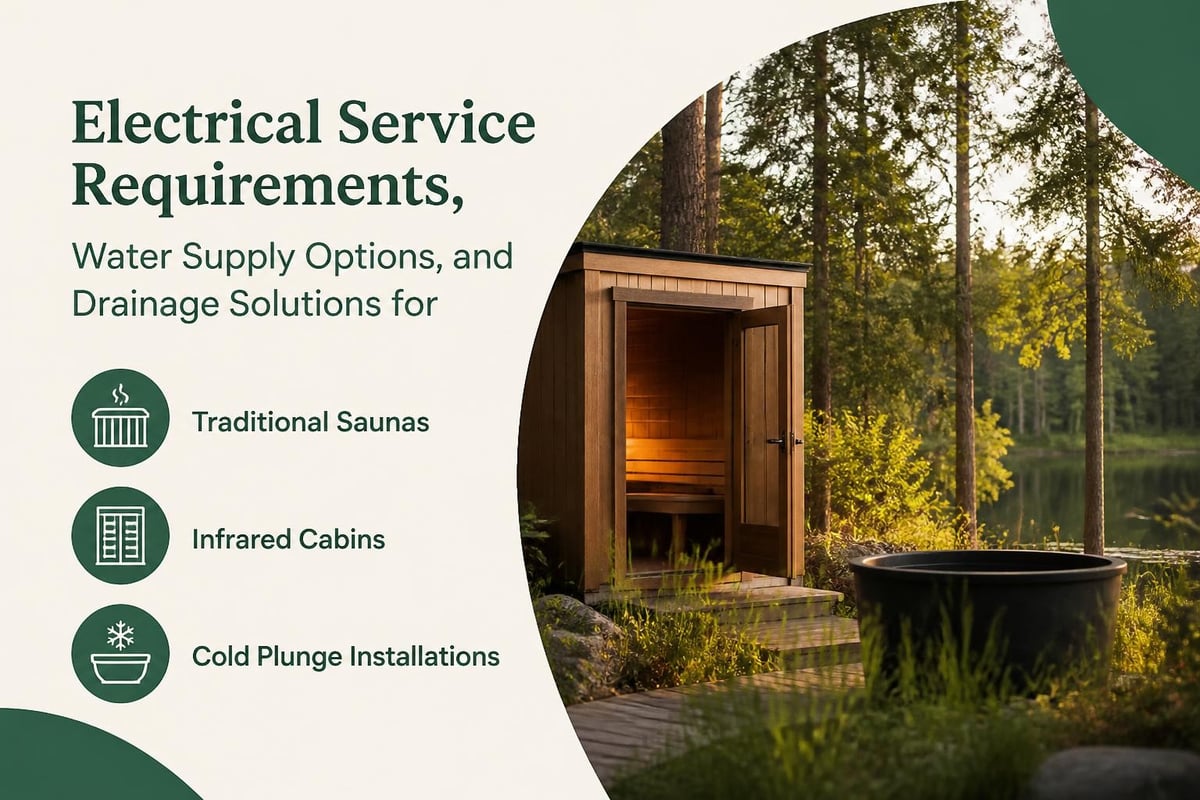 Utility connections for backyard spa