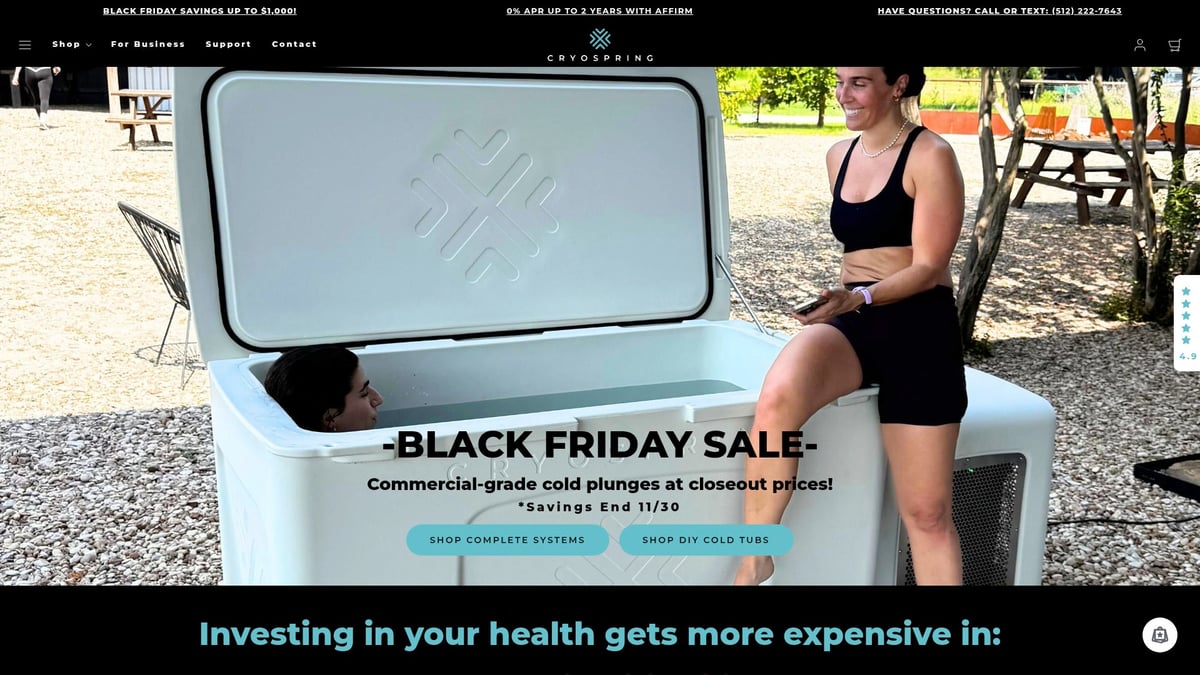 7 Migliori Cold Tub With Chiller da Provare nel 2025 - Cryospring Home XL