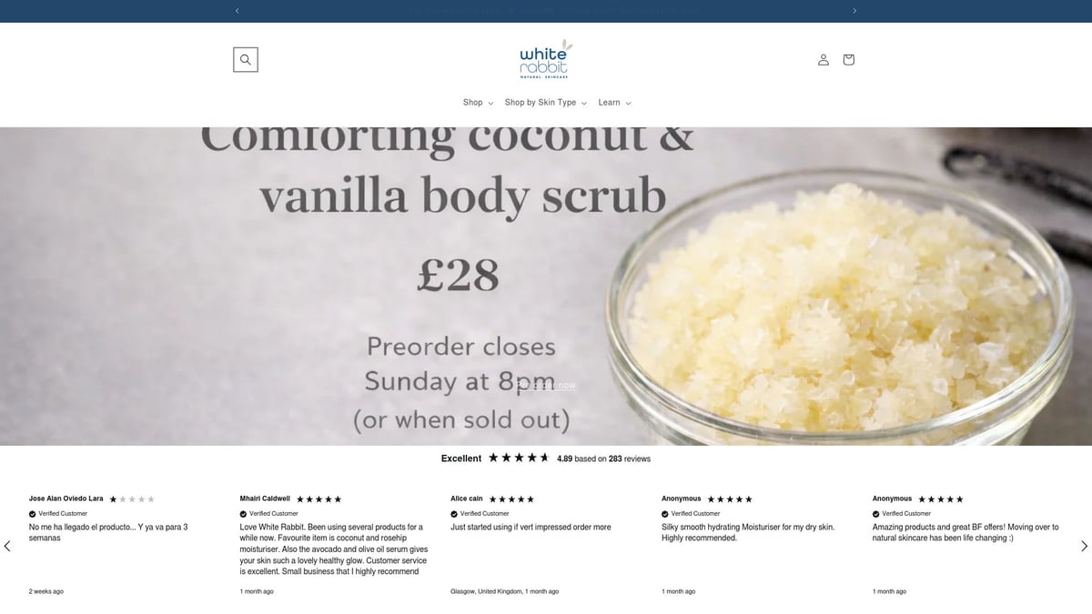 8 Essential Good Products For Skin You Need In 2026 - White Rabbit Skincare Coconut & Rosehip Calming Cream