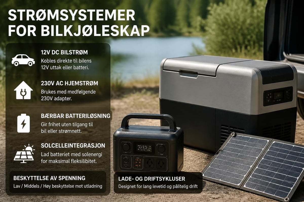 Kjøleboks strømløsninger