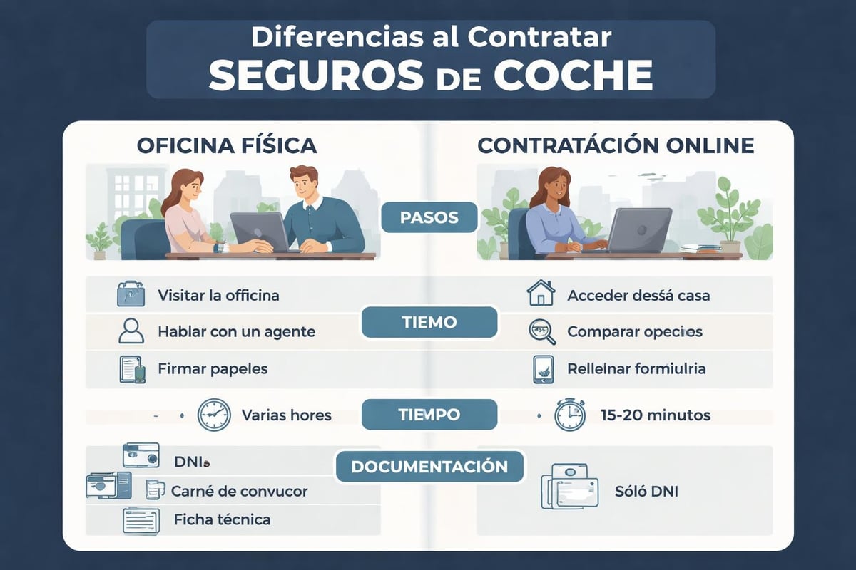Aseguranzas de Carros Cerca de Mí: Guía 2026 España 1 Comparación entre seguro tradicional y digital