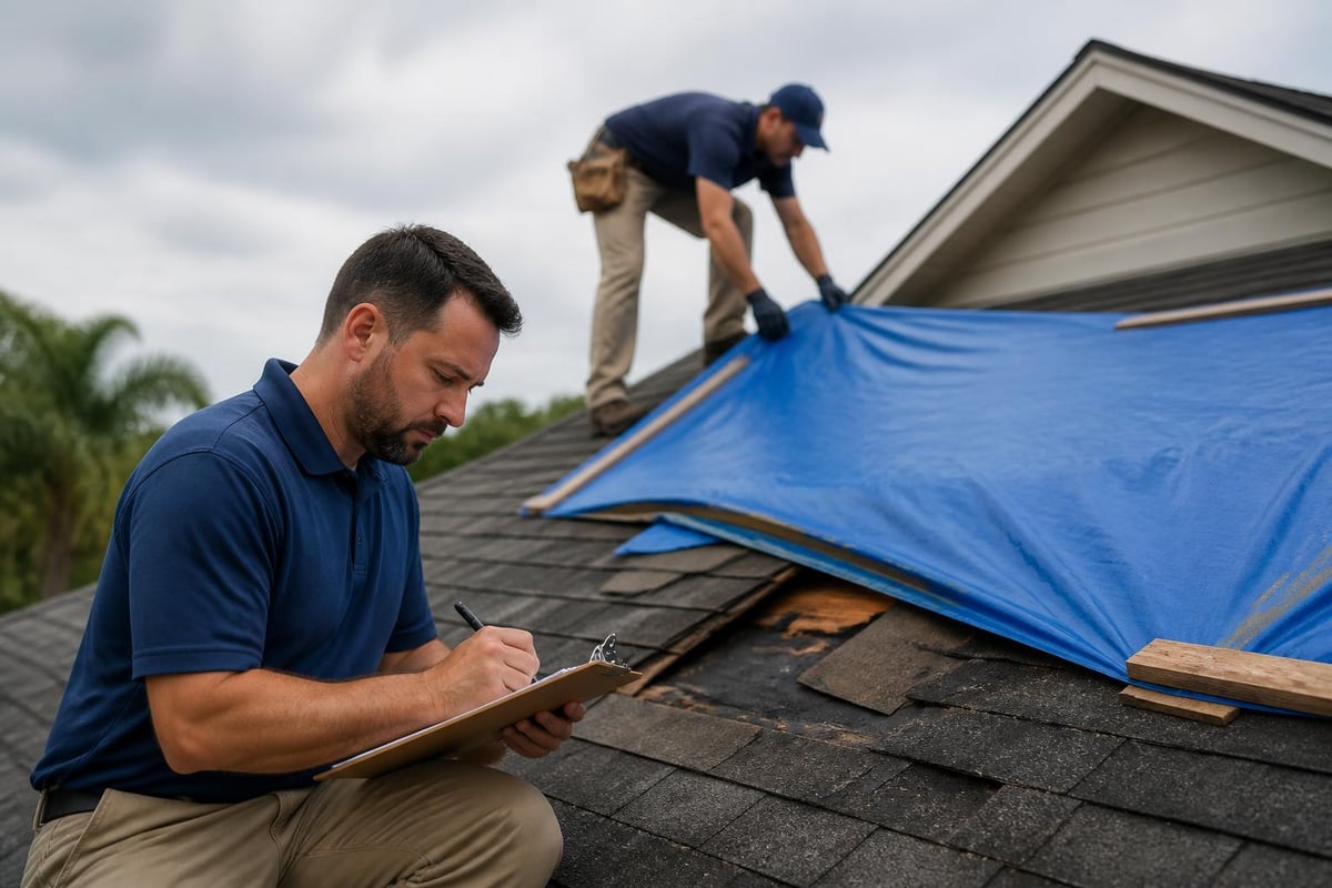 Emergency roof repair process