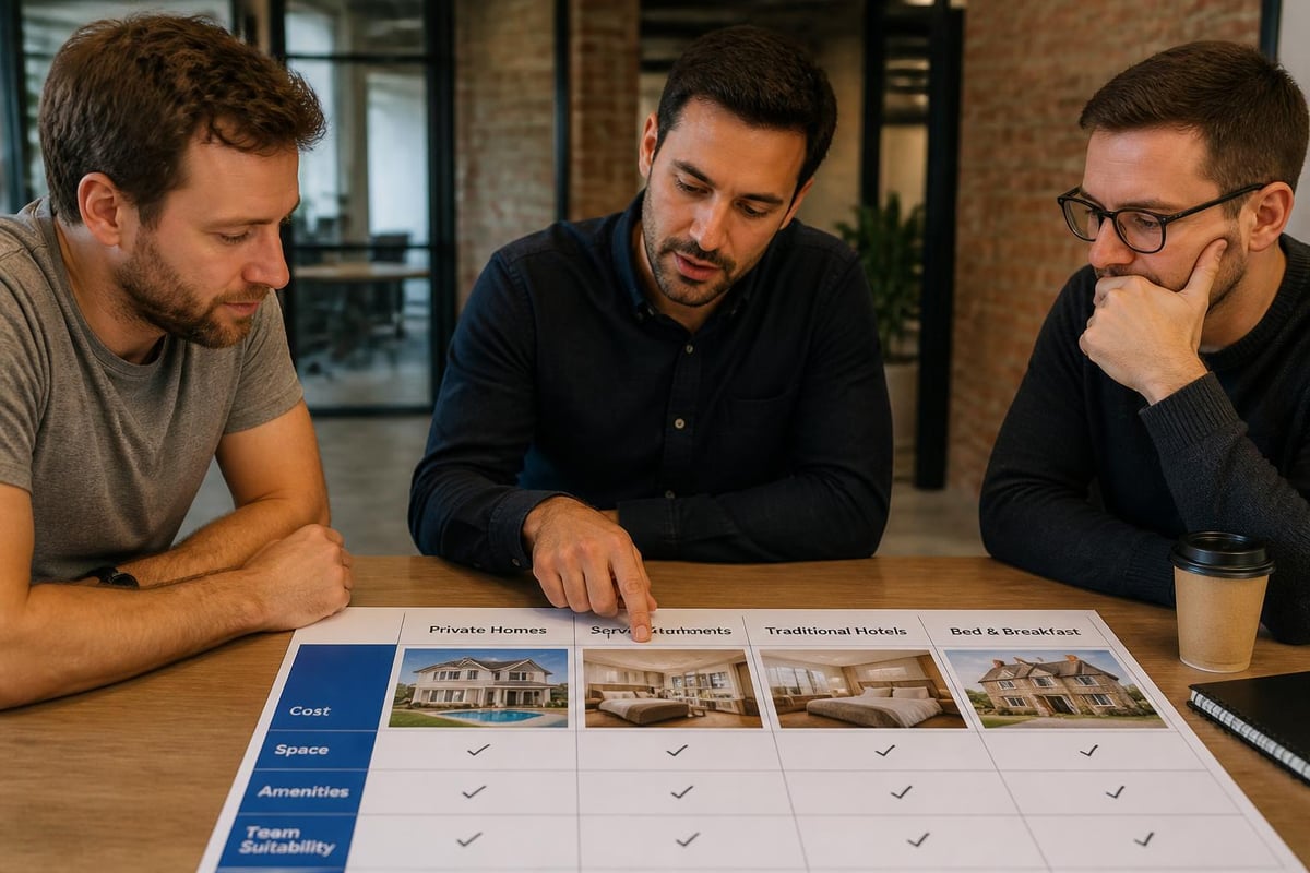 Accommodation type comparison matrix