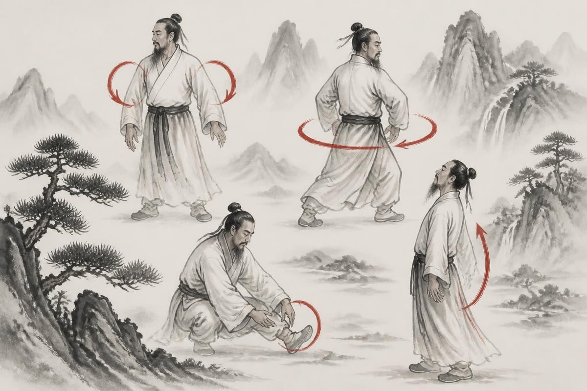 Tai chi warm-up sequence