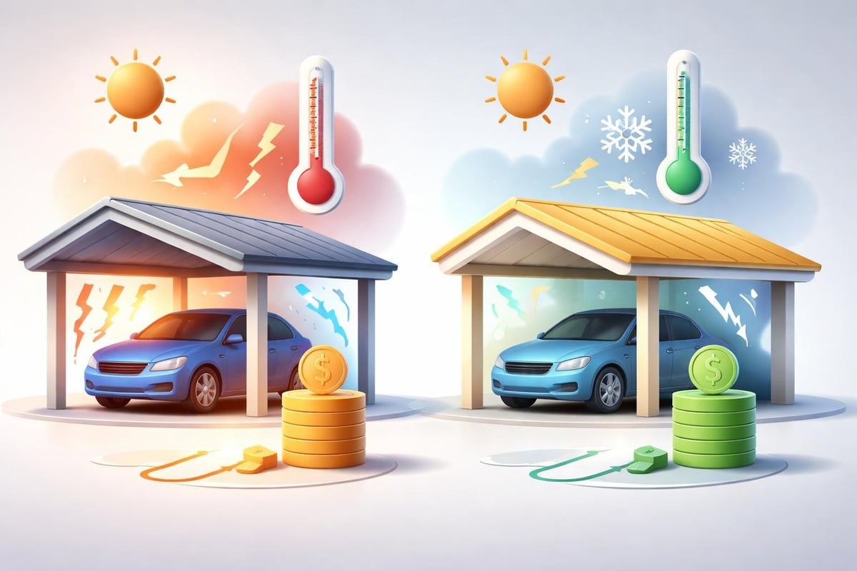 Energy efficiency in insulated carports