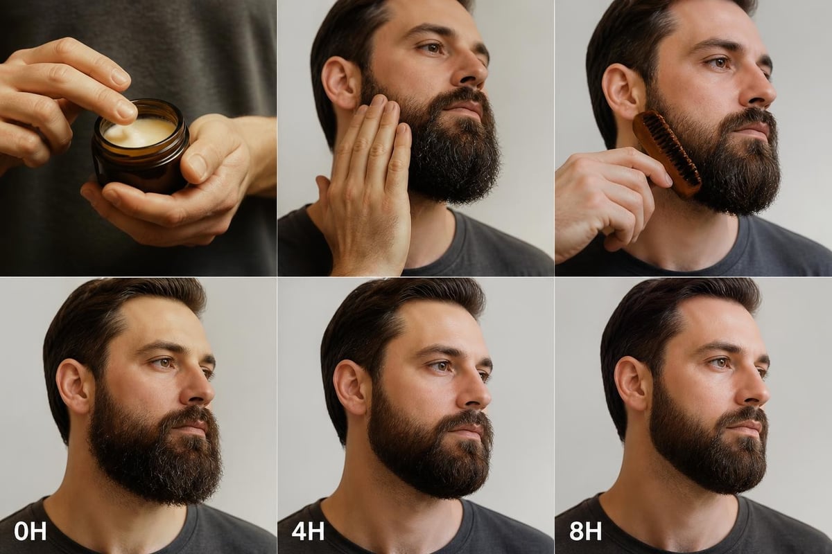 Beard styling progression