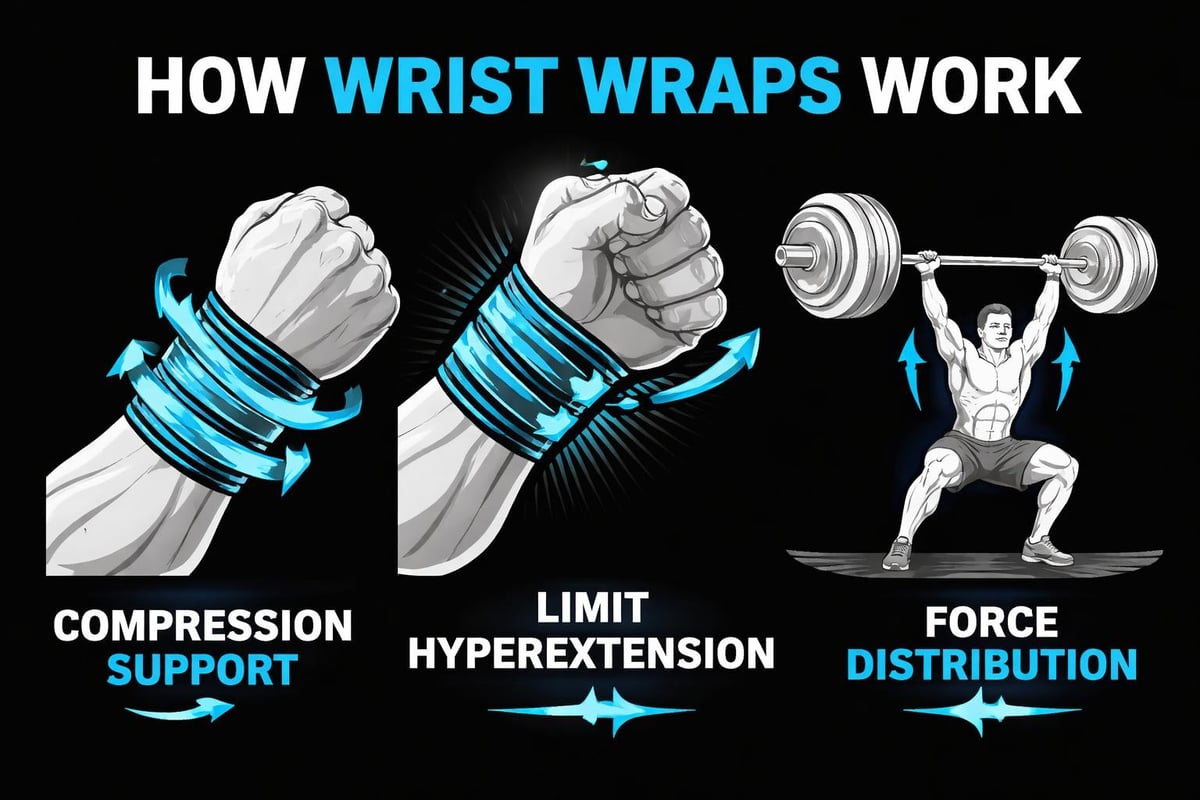 Wrist wrap support mechanics