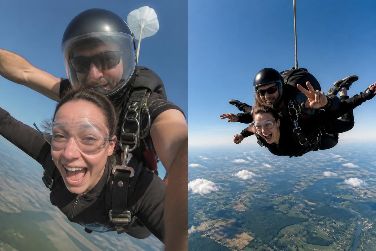 Skydiving video package options