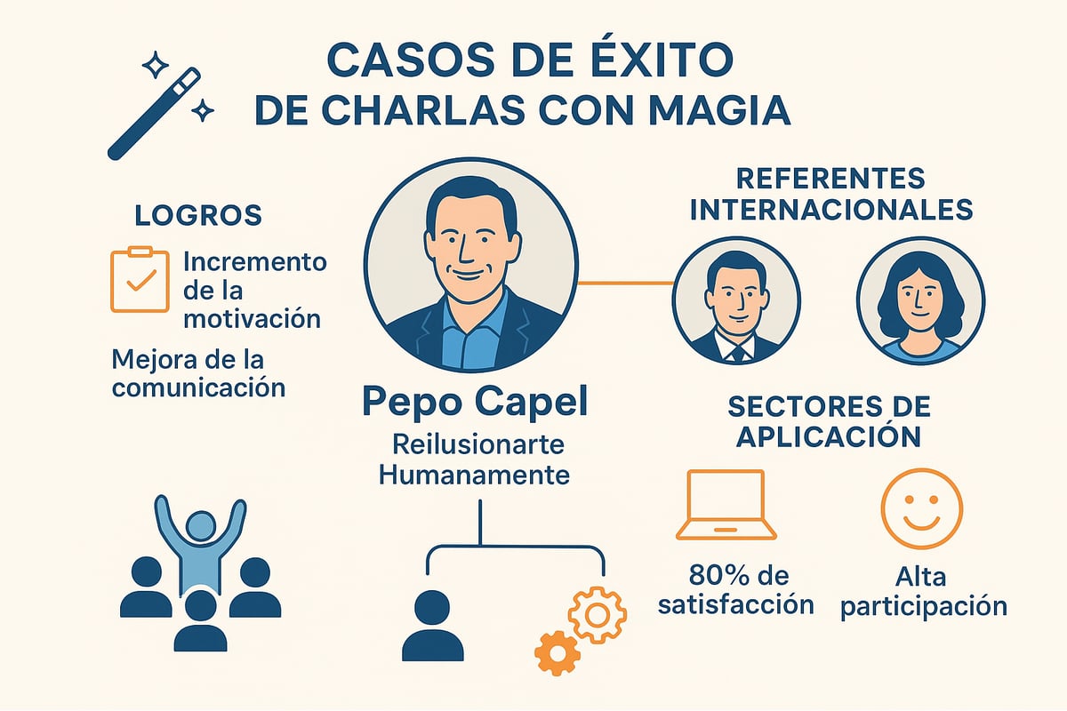 Ejemplos de éxito y referentes en charlas con magia