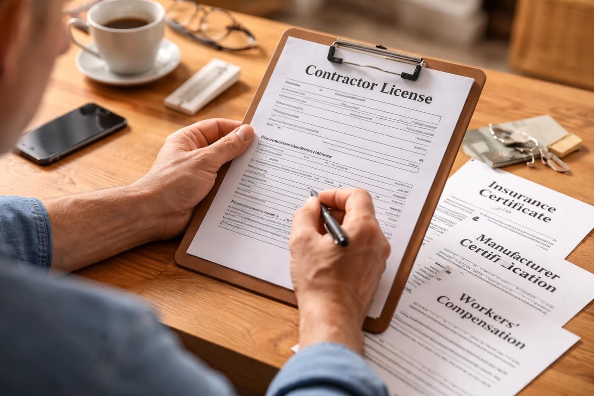 Contractor credentials verification