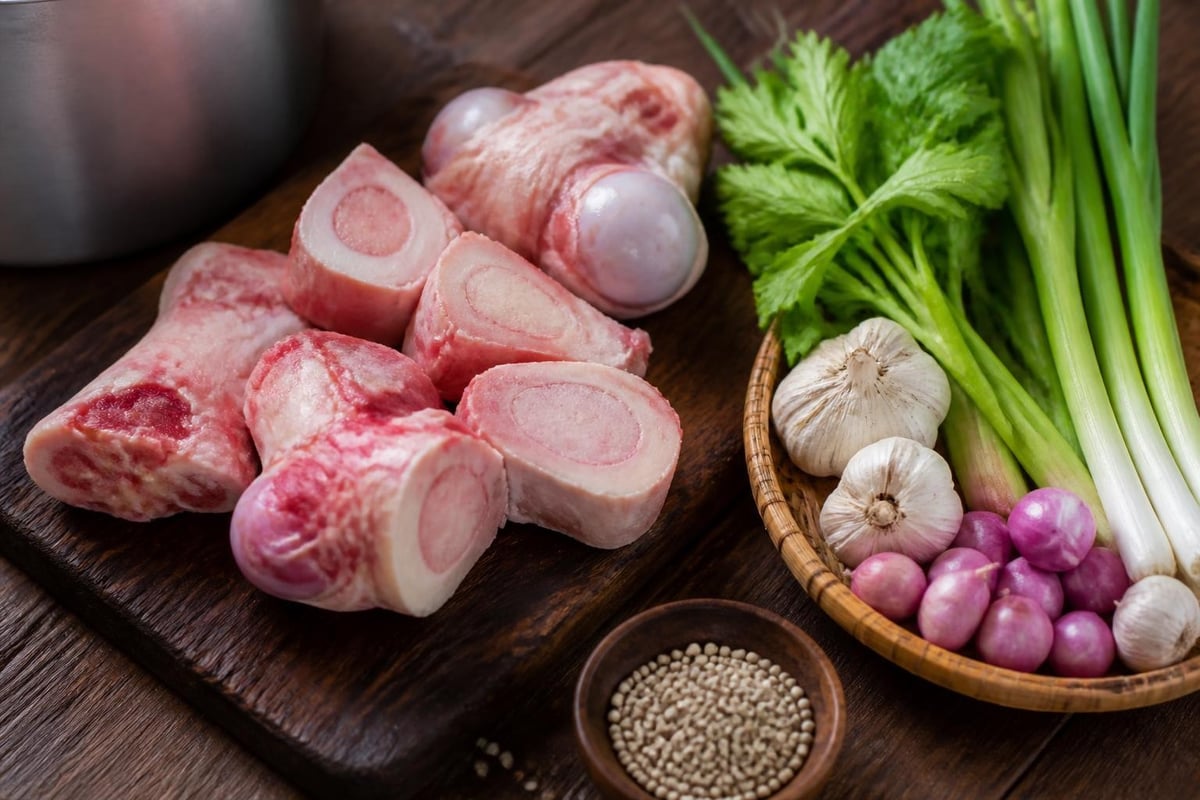 Bone and spice selection for bakso broth