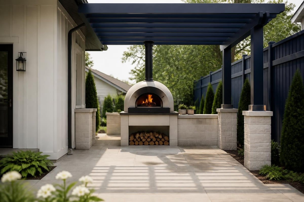 Outdoor oven safety clearances
