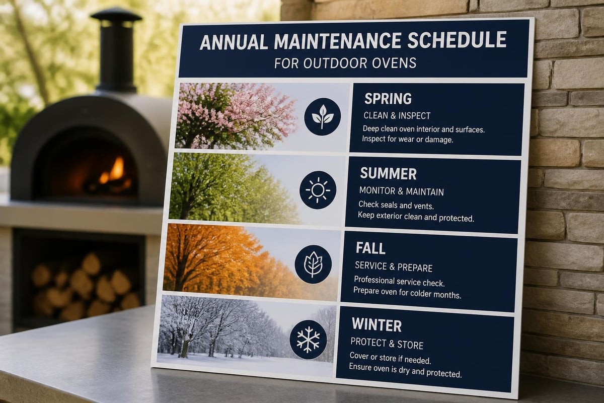 Outdoor oven maintenance routine