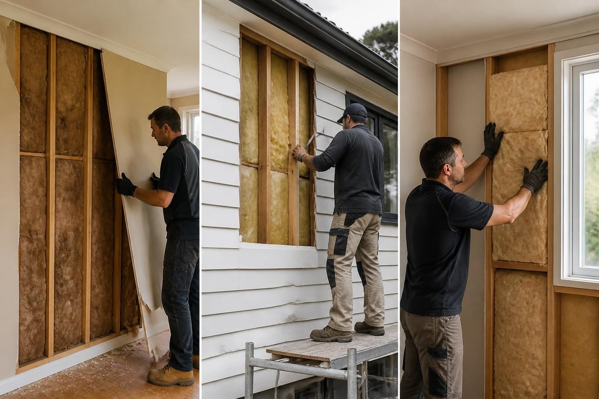 Wall insulation retrofit access methods