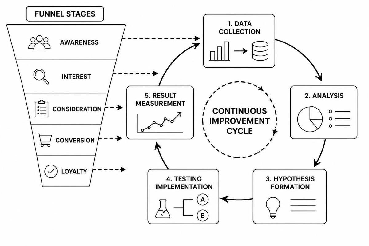 Funnel optimization process