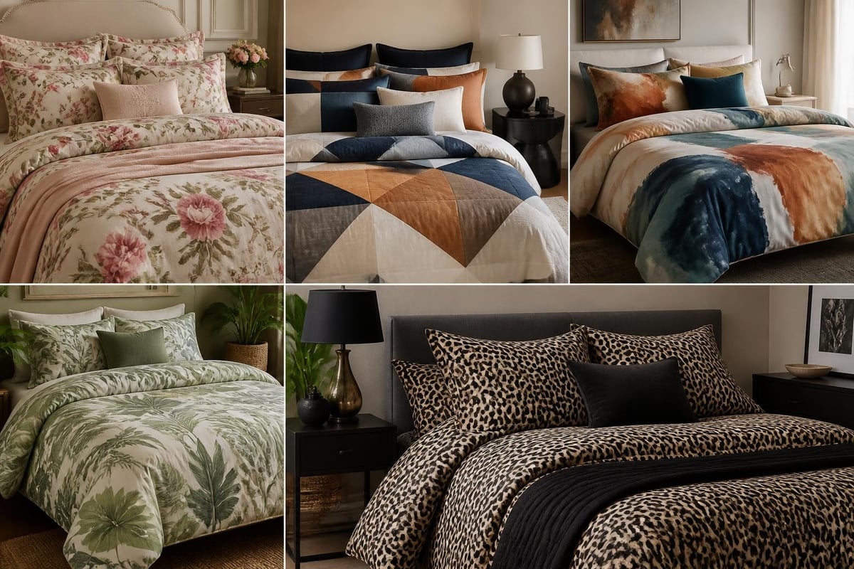 Printed bedding pattern variety