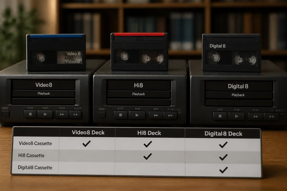 Digital8 tape compatibility matrix