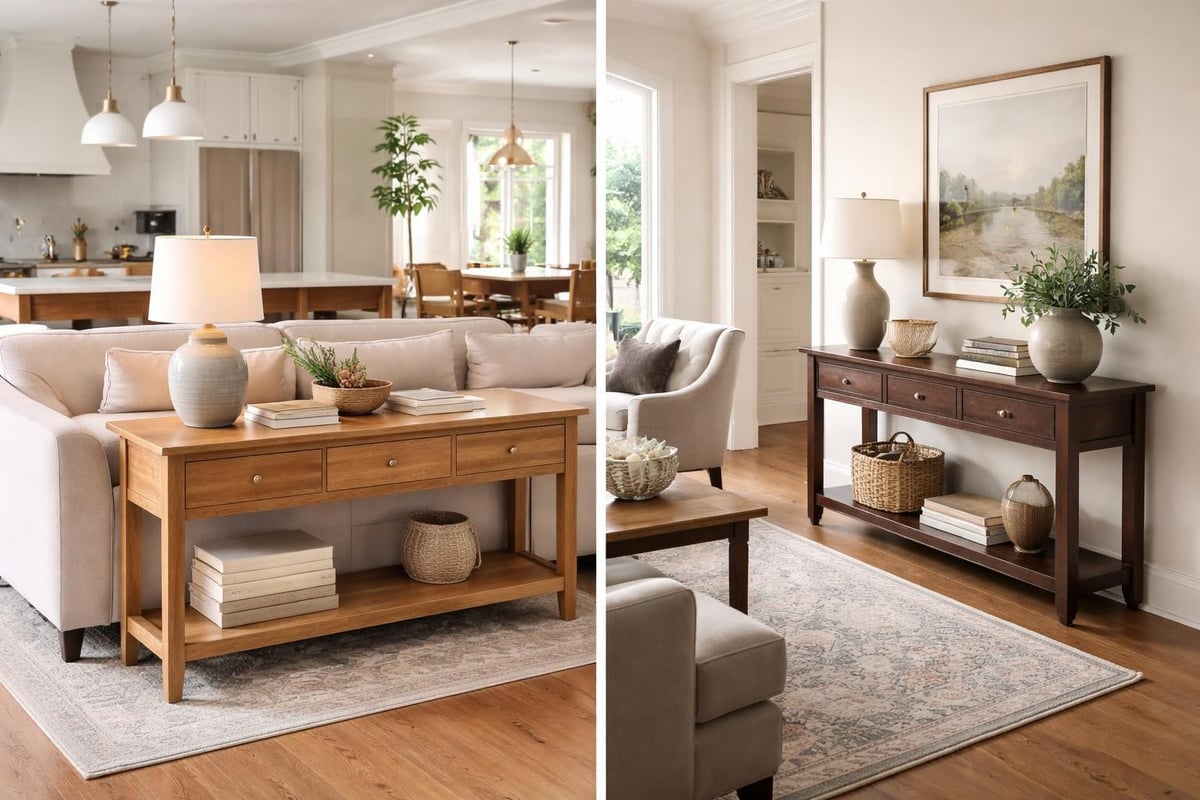Dining room sofa table placement strategies