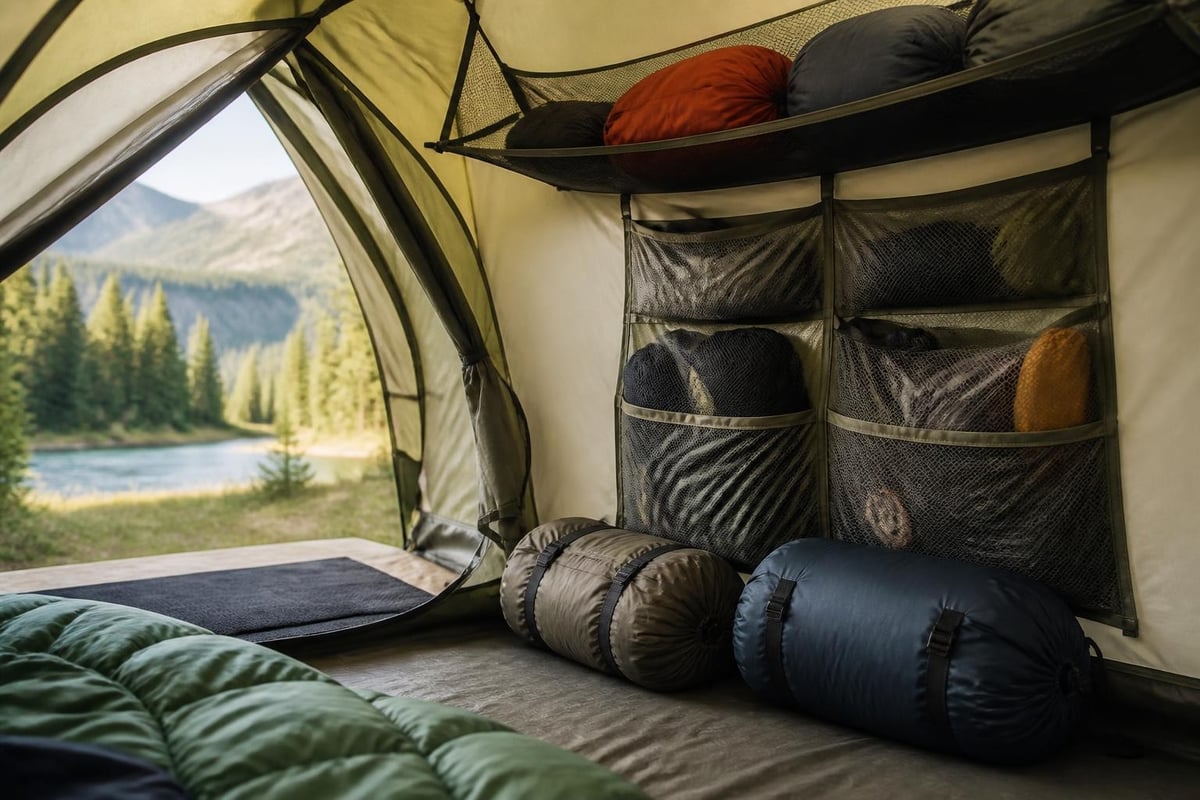 Tent organization systems