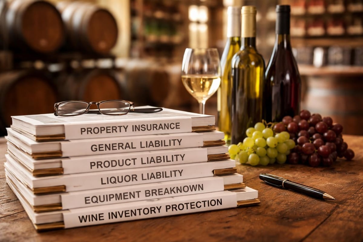 Winery insurance coverage components