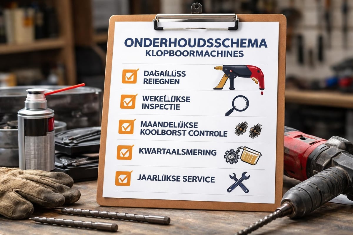 Onderhoud klopboormachine