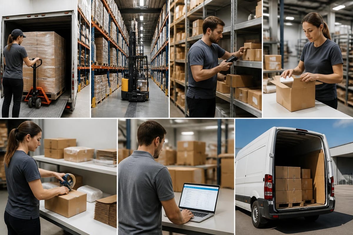Fulfillment center workflow diagram
