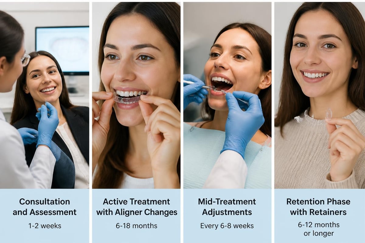 Clear aligner treatment phases