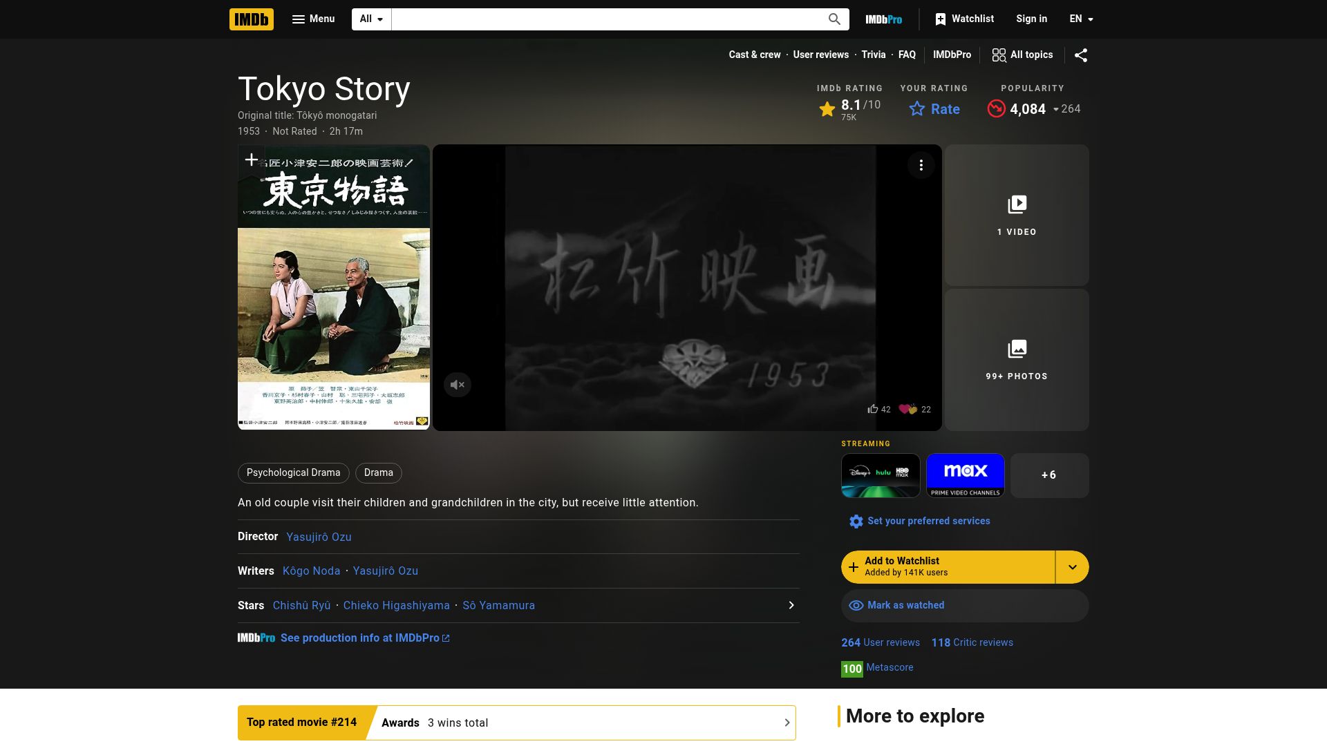 12 Best Movies on Tubi to Watch in 2025 - Tokyo Story