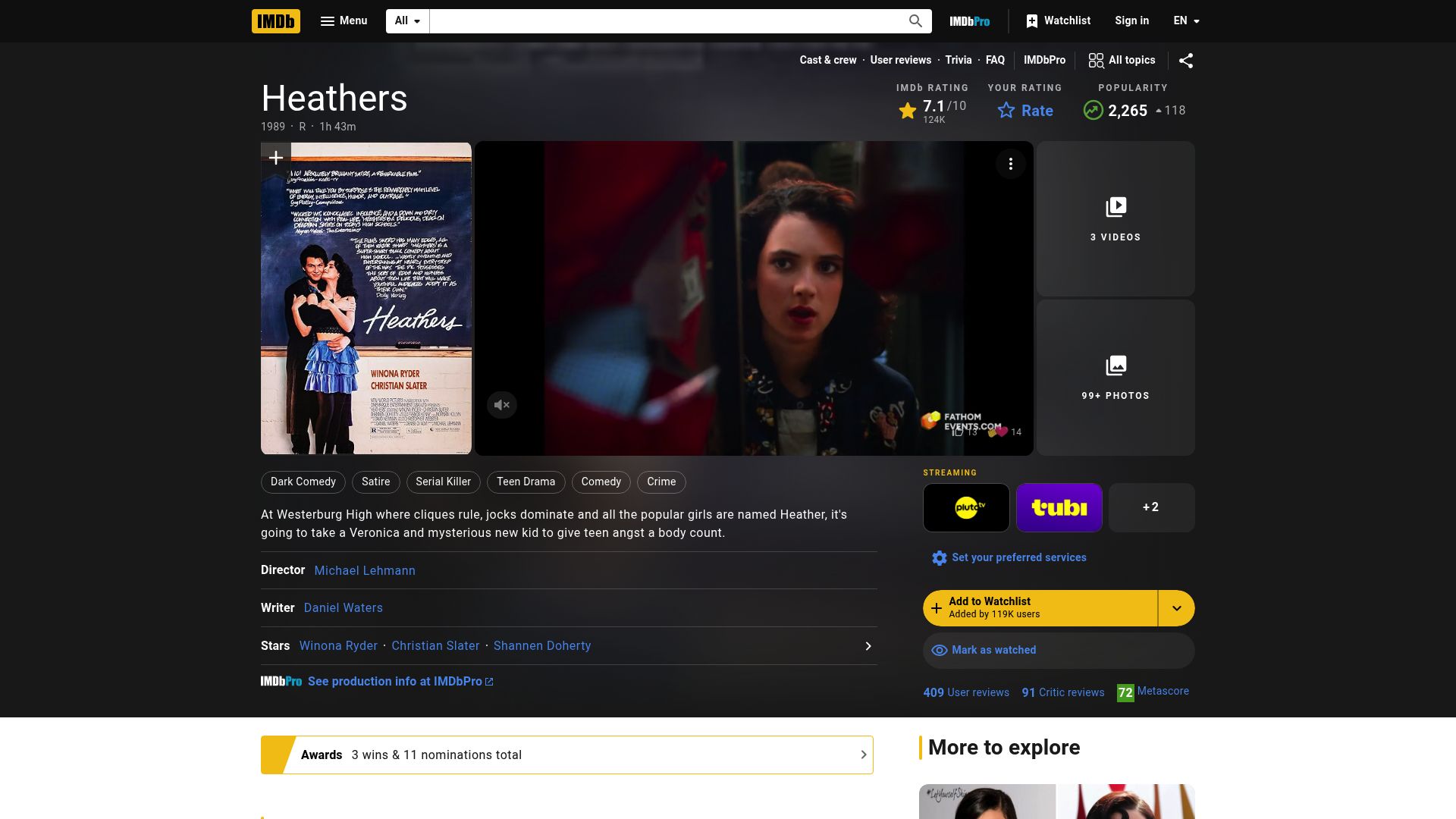 12 Best Movies on Tubi to Watch in 2025 - Heathers