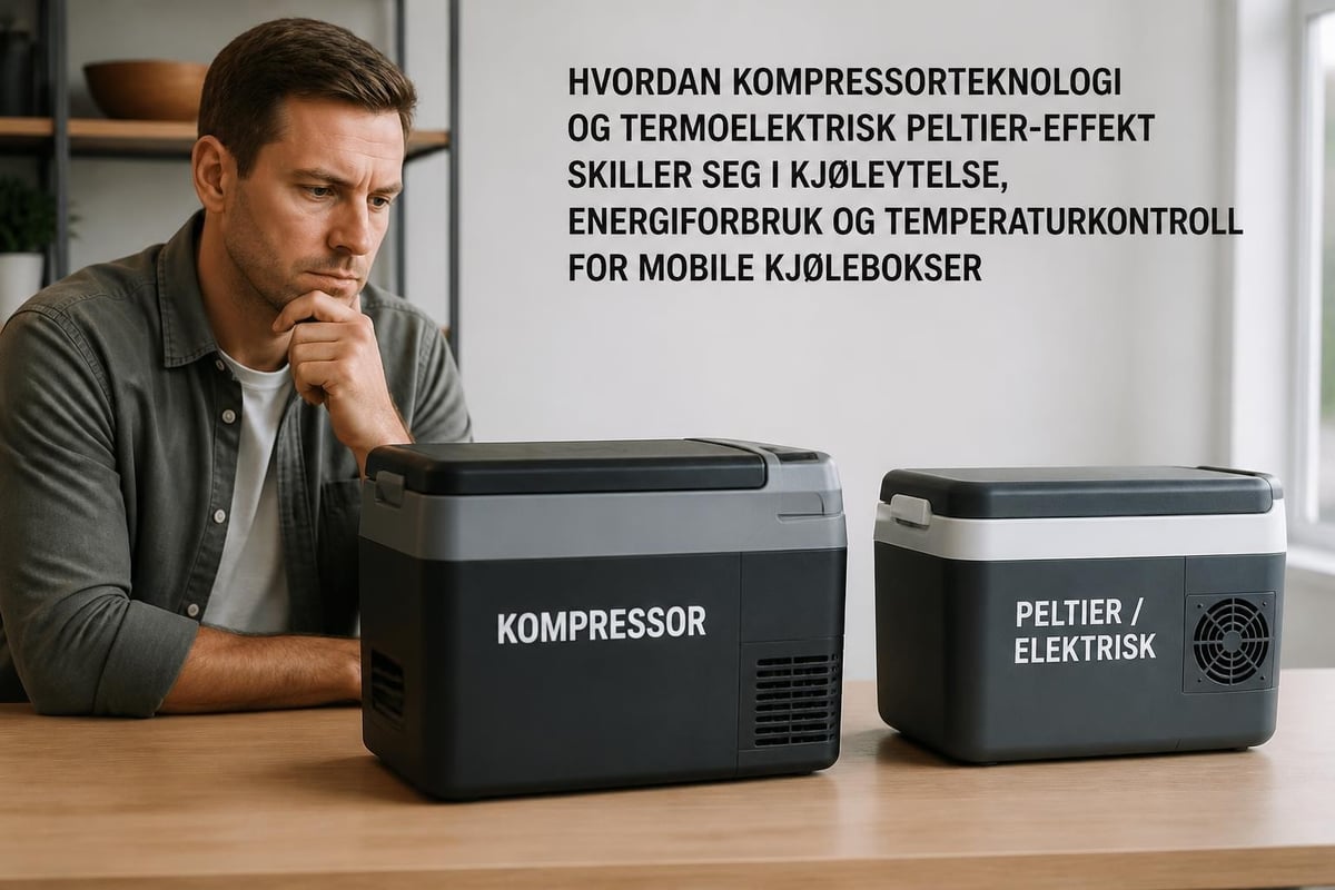 Sammenligning av kompressor og termoelektrisk kjøleteknologi