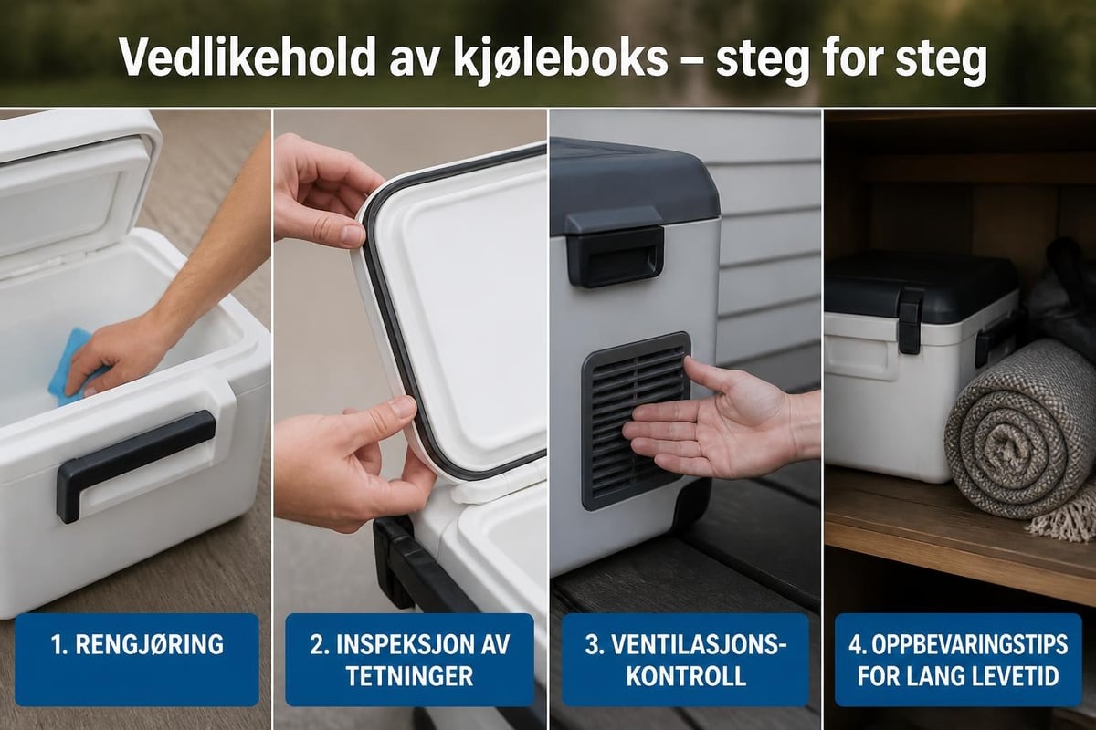 Vedlikeholdsrutiner for kjøleboks