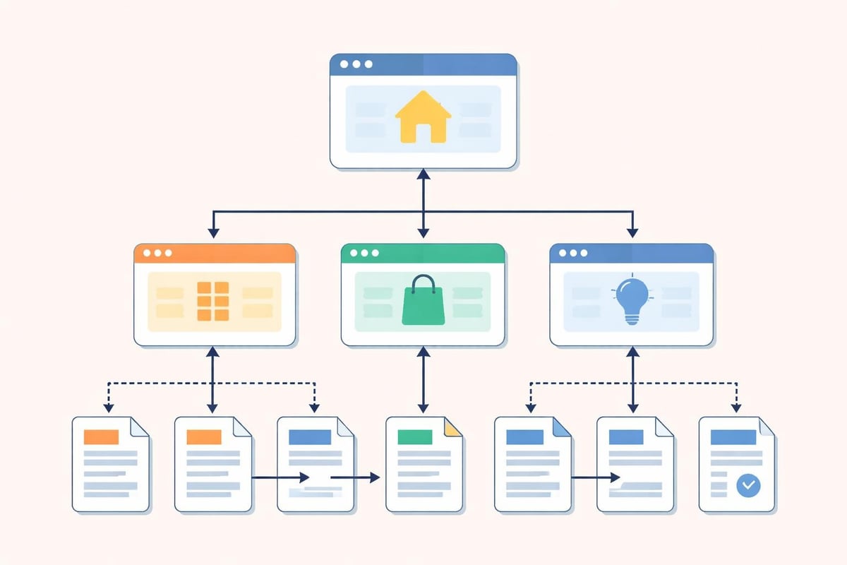 Website-Architektur Visualisierung