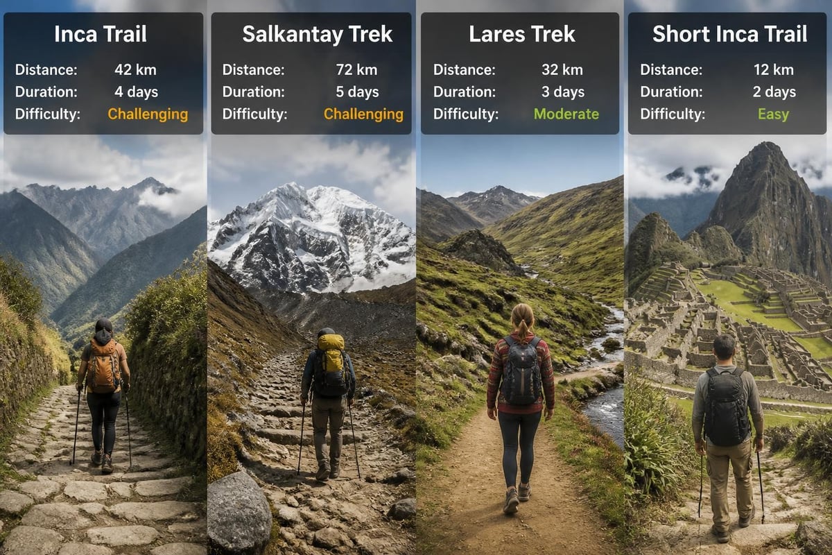 Inca Trail expedition routes