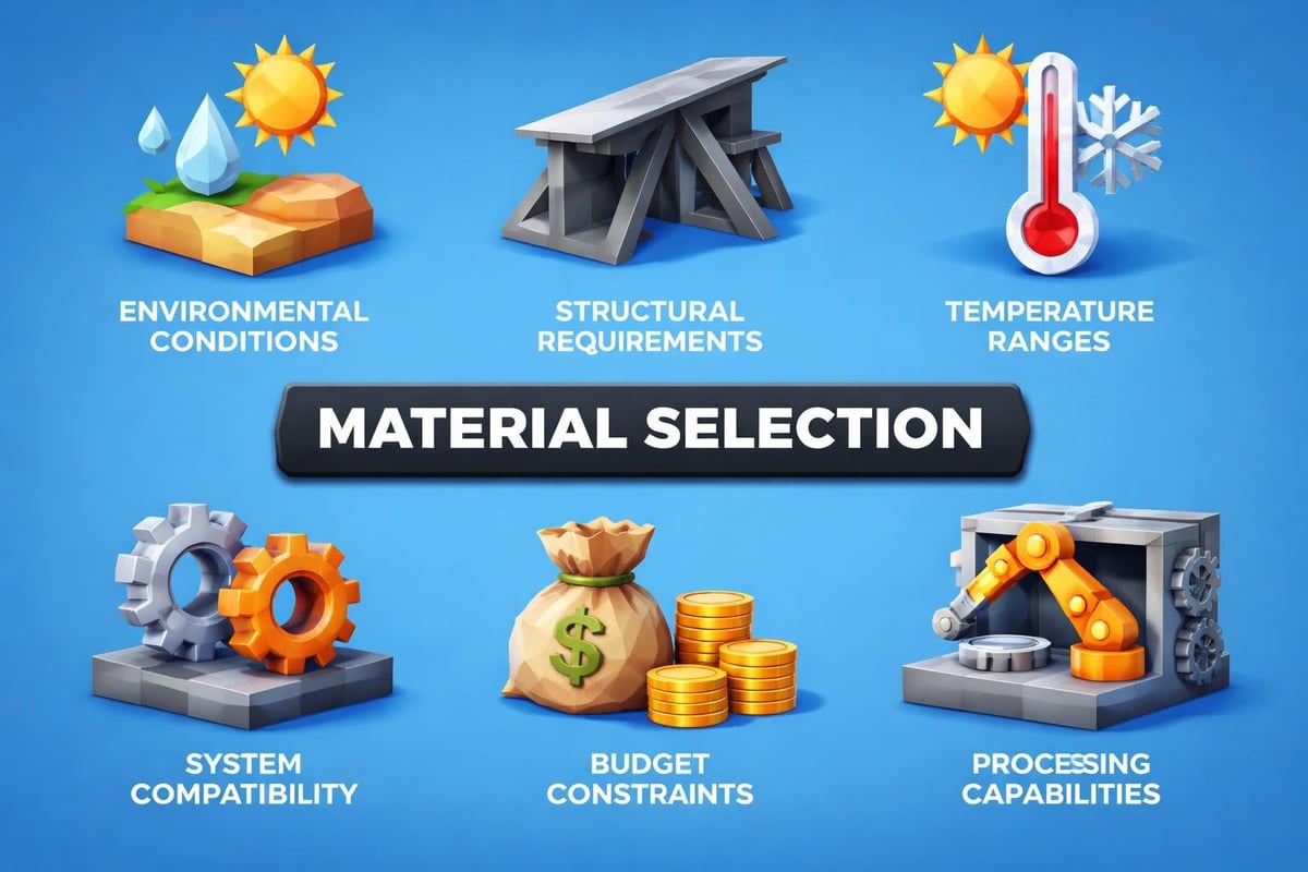 Material selection factors