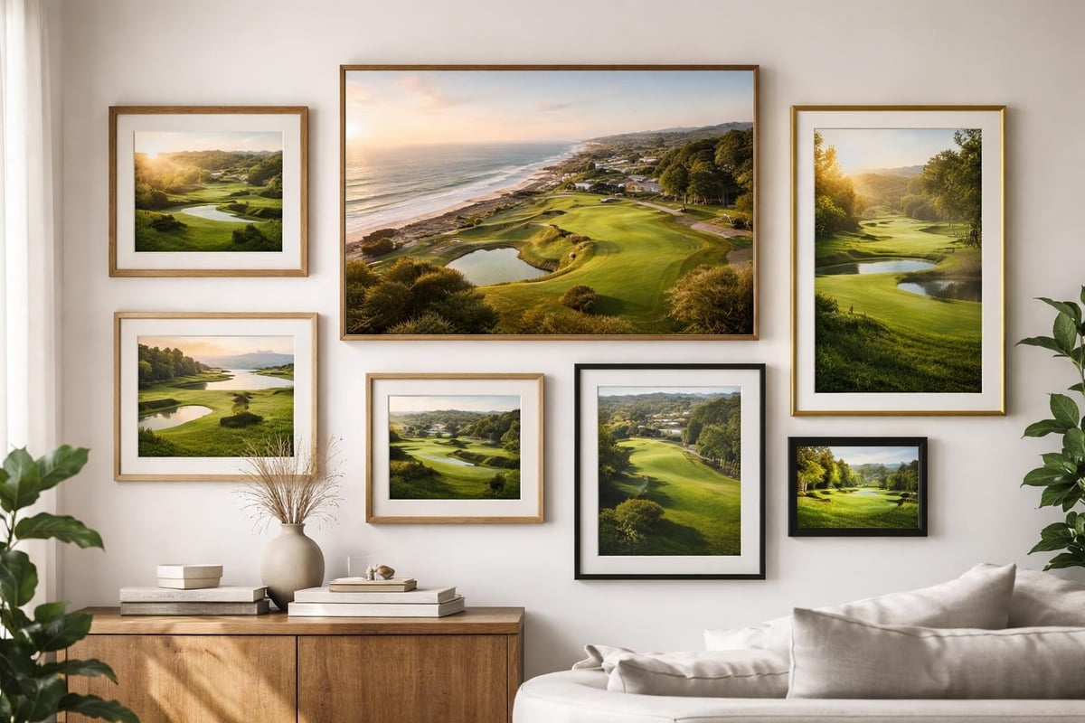 Golf wall art display