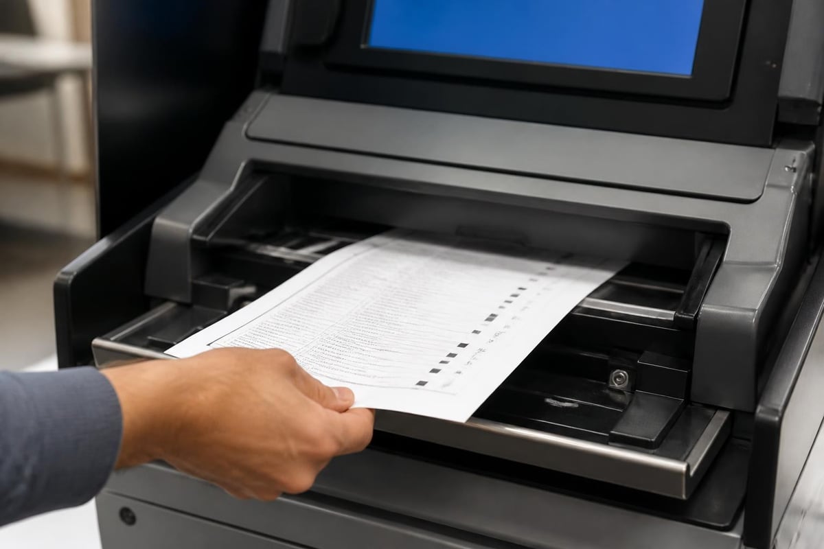 Optical scan ballot reading process