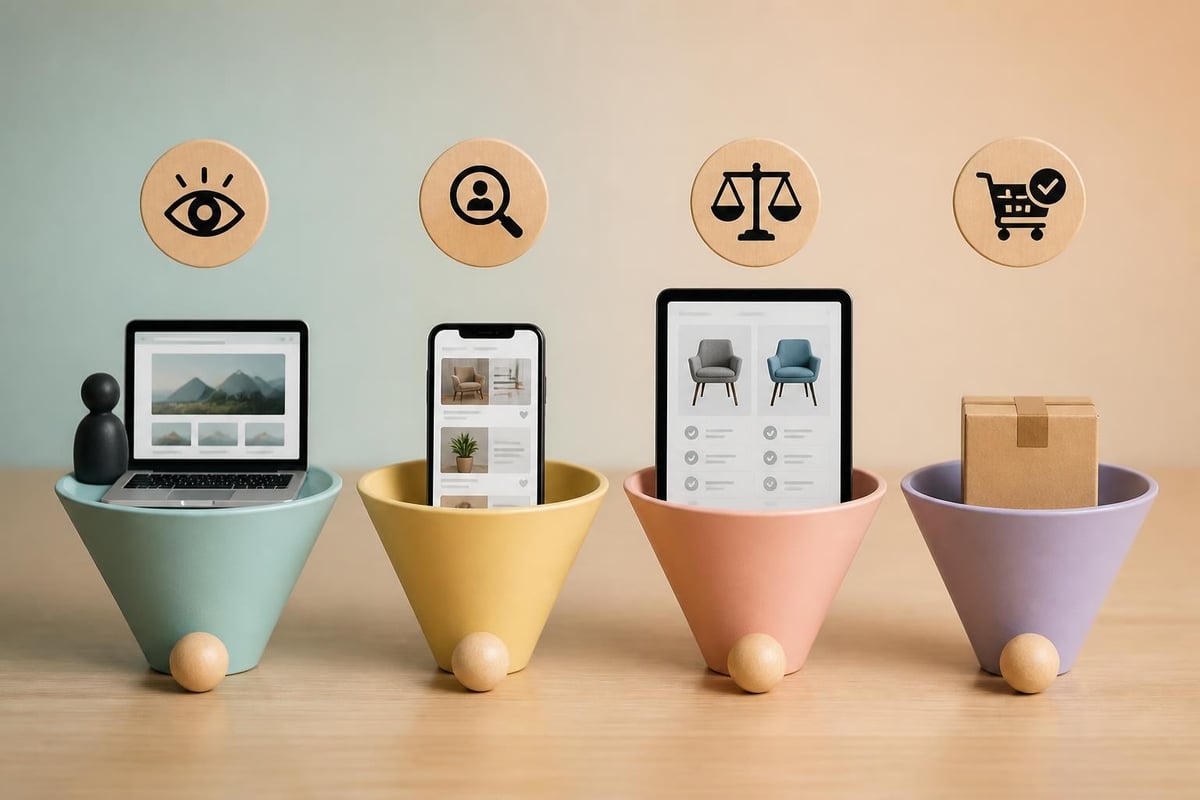 Conversion funnel stages