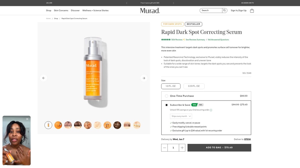9 Must-Try Healthy And Beauty Products for Glowing Skin in 2026 - Murad Rapid Dark Spot Correcting Serum