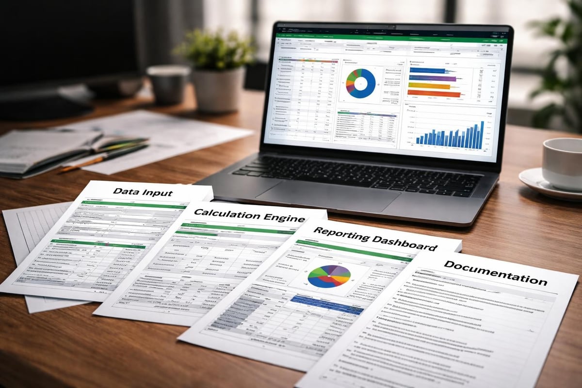 Excel template structure layers